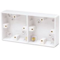 Show details for  Moulded Pattress Box, 2 (1+1) Gang, 29mm, Urea, White, Mode Range