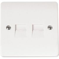 Show details for  Master Telephone Outlet, 1 Gang, White, Mode Range
