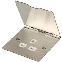 Show details for  13A Floor Socket Outlet, 1 Gang, Stainless Steel, Essentials Range