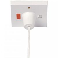 Show details for  50A Double Pole Pull Cord Switch with Mechanical On/Off and Neon, White, Essentials Range