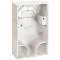 Show details for Pattress Box for use with PRW217, 35mm, White, Urea, Polar Range
