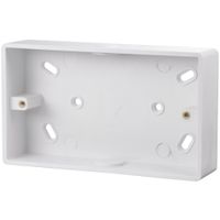 Show details for  PVC Pattress Box, 2 Gang, 29mm, White, PVC