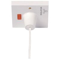 Show details for  10A 3 Pole Fan Isolation Pull Cord Switch, White, Essentials Range