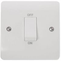 Show details for  45A Double Pole Switch with White Rocker, 1 Gang, White, Mode Range