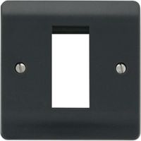 Show details for  Media Plate, 1 Gang, Grey, Part M Range