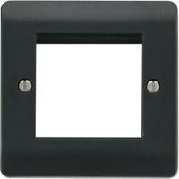 Show details for  Media Plate, 2 Gang, Grey, Part M Range