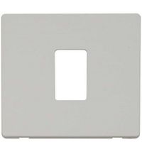 Show details for  MiniGrid Cover Plate, 1 Gang, White, Definity Range