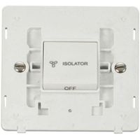 Show details for  10A 3 Pole Fan Isolation Plate Switch Insert, 1 Gang, White, White Trim, Definity Range