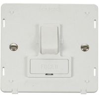 Show details for  13A Double Pole Switched Fused Connection Unit Insert, 1 Gang, White, White Trim, Definity Range