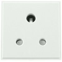 Show details for  5A Round Pin Socket Outlet Module, White, New Media Range