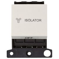 Show details for  10A 3 Pole Fan Isolation Switch Module, Polar White, MiniGrid Range