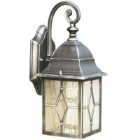 Show details for 60W Outdoor Wall Lantern, E27, Black Silver, Die Cast Aluminium, IP44, Genoa Range (Lamp Not Included)
