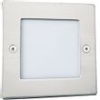 Show details for  1W LED Indoor/Outdoor Recessed Square Light, 6000K, 30lm, Chrome/White, IP54, Ankle Range