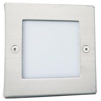 Show details for  Ankle LED Indoor/Outdoor Recessed Square Light, 1W, 30lm, Chrome