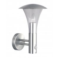 Show details for  IP44 E27 Strand Stainless Steel Outdoor Wall Light with PIR