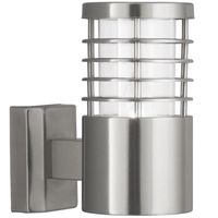 Show details for  10W Outdoor Wall Light, E27, Stainless Steel, IP44, Louvre Range (Lamps Not Included)
