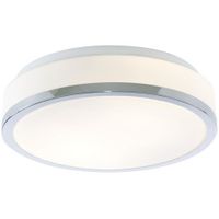 Show details for  Dual Light Flush Fitting, 280mm, Chrome, IP44, E27 (Lamps Not Included), Cheese Range