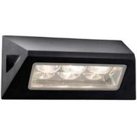 Show details for  4W LED Outdoor Wall Light, 6500K, 357lm, Black, IP44, Peru Range