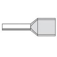 Show details for  Insulated Twin Bootlace Ferrule, 2 x 0.75mm², 8mm, Grey