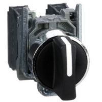 Show details for  22mm Selector Switch, 2NO, 3 Position 'Stay Put', Black, IP69
