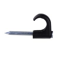 Show details for  7mm - 10mm Round Cable Clip - Black [Pack of 100]