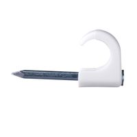 Show details for  7mm - 10mm Round Cable Clip - White [Pack of 100]