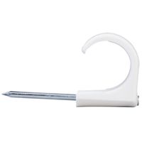 Show details for  22mm - 26mm Round Caple Clip - White [Pack of 50]