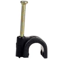 Show details for  5mm Round Cable Clip - Black [Pack of 100]
