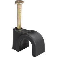 Show details for  8mm Round Cable Clip - Black [Pack of 100]