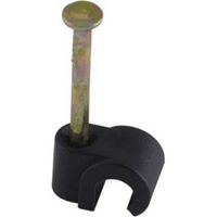 Show details for  6mm - 7mm Round Cable Clip - Black [Pack of 100]