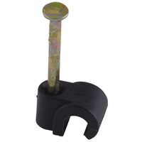 Show details for  7-8mm Black Round Coaxial Cable Clip - [Box of 100]