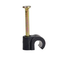 Show details for  5mm - 6mm Round Plus Cable Clip - Black [Pack of 100]