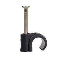 Show details for  7mm - 8mm Round Plus Cable Clip - Black [Pack of 100]