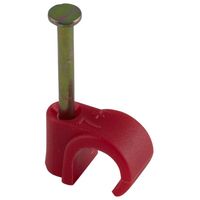 Show details for  9mm - 11mm Round Plus Cable Clip - Red [Pack of 100]