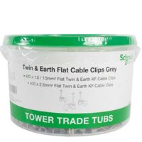 Show details for  Tower Trade Tub - 400 x 1-1.5mm² & 400x 2.5mm² Flat Twin & Earth Cable Clips