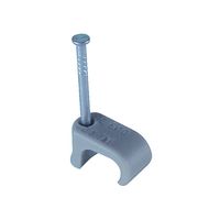 Show details for  5 x 8mm Flat Cable Clip - Grey [Pack 100]