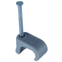 Show details for  7 x 14mm Flat Cable Clip - Grey [Pack of 100]