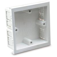 Show details for  Single Socket Box, 80mm x 100mm x 28mm, White