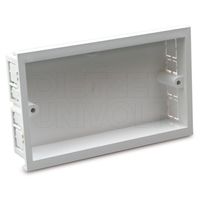 Show details for  Twin Socket Box, 140mm x 100mm x 28mm, White