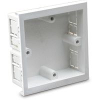Show details for  Single Outlet Box, 1 Gang, 28mm, White