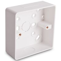 Show details for  1 Gang 32mm Surface Box Round Corners 1 x Conduit & 1 x Mini Trunking Knockouts