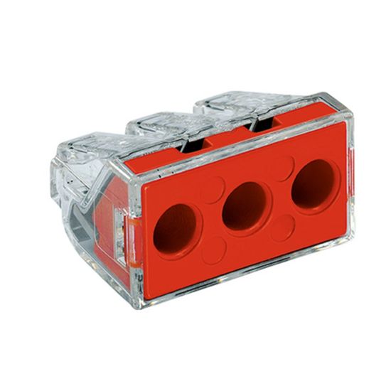 3 Way PushWire Connector 6mm² [Pack of 50]
