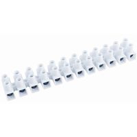Show details for  White Polyethylene T80 450V 30A 12 Way Strip Connector - NON SELF EXTINGUISHING