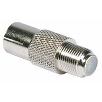Show details for  Nickel Plated F Socket to Coax Socket