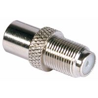 Show details for  Nickel Plated F Socket To Coax Plug