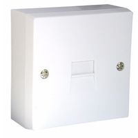 Show details for  Secondary Extension Socket, Surface Mount, White