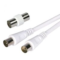 Show details for  TV/FM Coax Flylead Plug to Plug with Coupler - 5M