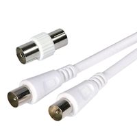 Show details for  TV/FM Coax Flylead Plug to Plug with Coupler - 10M