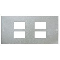 Show details for  4 Way Data Plate, 185mm x 89mm, Galvanised Steel, Grey