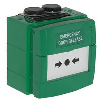 Show details for  KAC Emergency Weatherproof Double Pole Manual Call Point, NO/NC, Green
